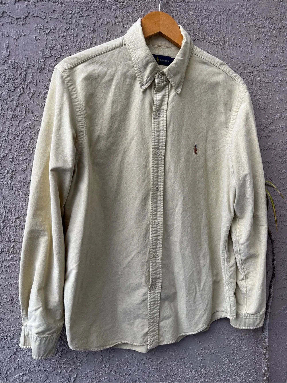 Polo by Ralph Lauren Men's Light Lemon 🍋 Button-Down Oxford Shirt